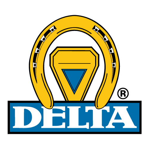 logo herraduras y clavos para caballos delta