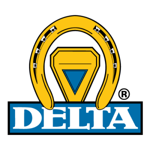 ferraduras e espigões com logotipo para cavalos delta