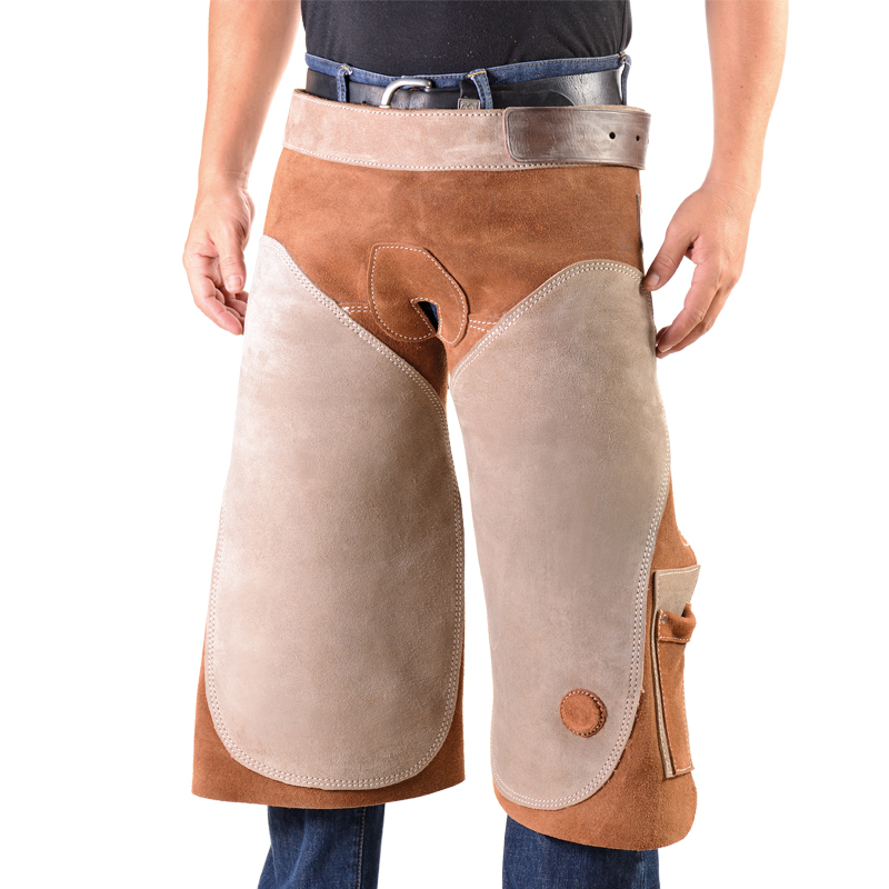 EPHESTO L- Avental Jeans Couro