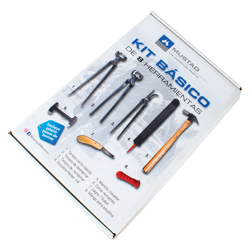 Kit Básico de 8 Herramientas para Herrador